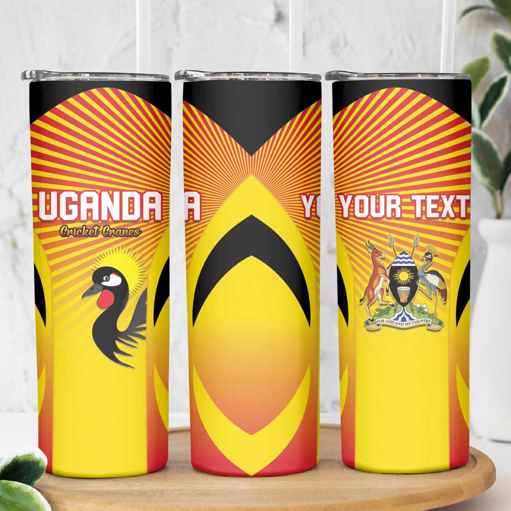 Custom Uganda Cricket Skinny Tumbler Go Cricket Cranes Go - Wonder Print Shop