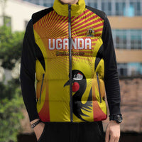 Custom Uganda Cricket Sleeveless Puffer Jacket Go Cricket Cranes Go - Wonder Print Shop