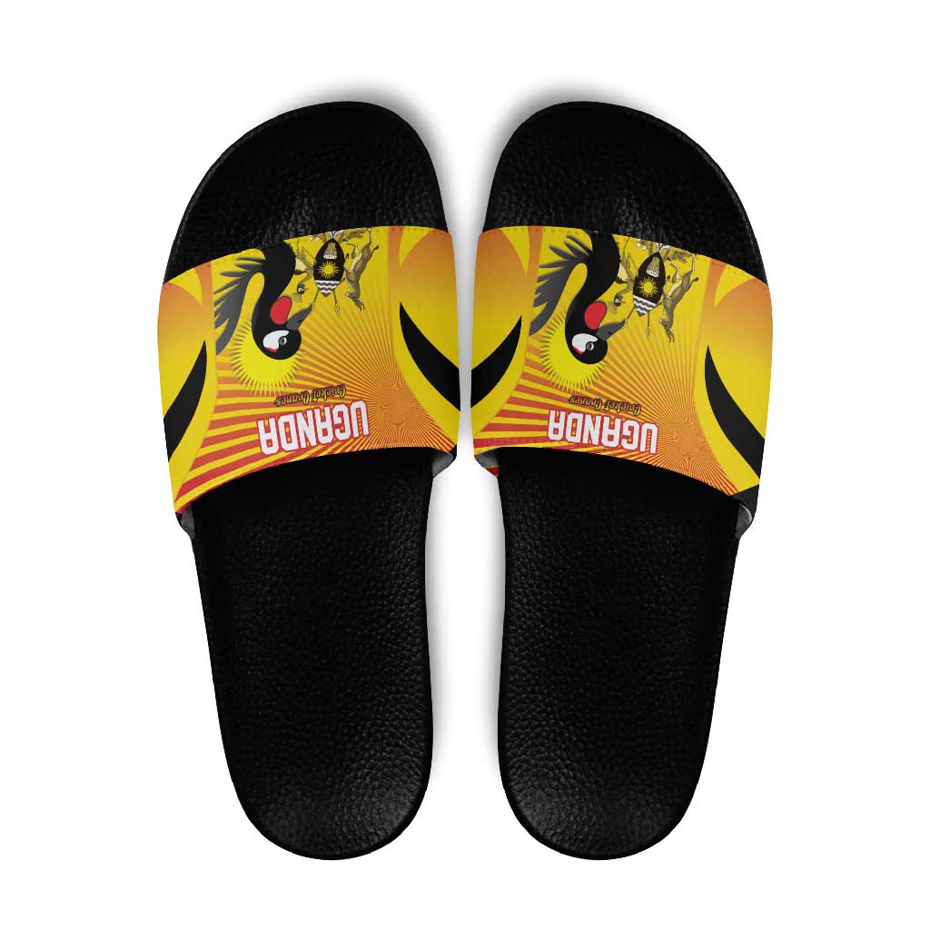 Uganda Cricket Slide Sandals Go Cricket Cranes Go - Wonder Print Shop