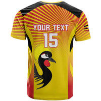 Custom Uganda Cricket T Shirt Go Cricket Cranes Go - Wonder Print Shop
