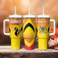 Custom Uganda Cricket Tumbler With Handle Go Cricket Cranes Go - Wonder Print Shop