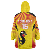 Custom Uganda Cricket Wearable Blanket Hoodie Go Cricket Cranes Go - Wonder Print Shop
