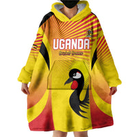 Custom Uganda Cricket Wearable Blanket Hoodie Go Cricket Cranes Go - Wonder Print Shop
