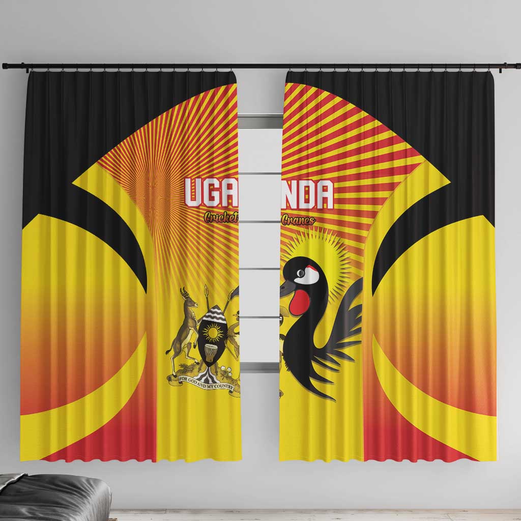 Uganda Cricket Window Curtain Go Cricket Cranes Go - Wonder Print Shop
