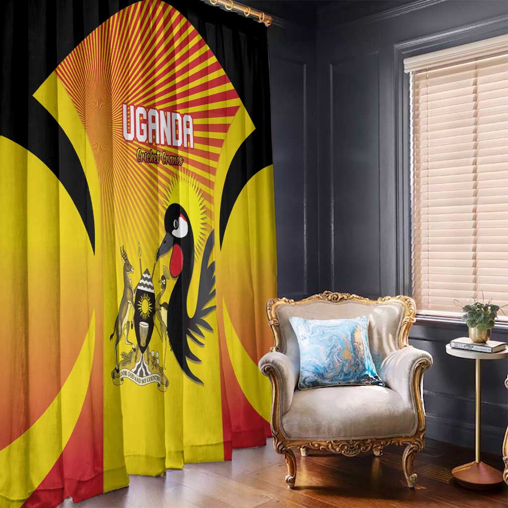 Uganda Cricket Window Curtain Go Cricket Cranes Go - Wonder Print Shop