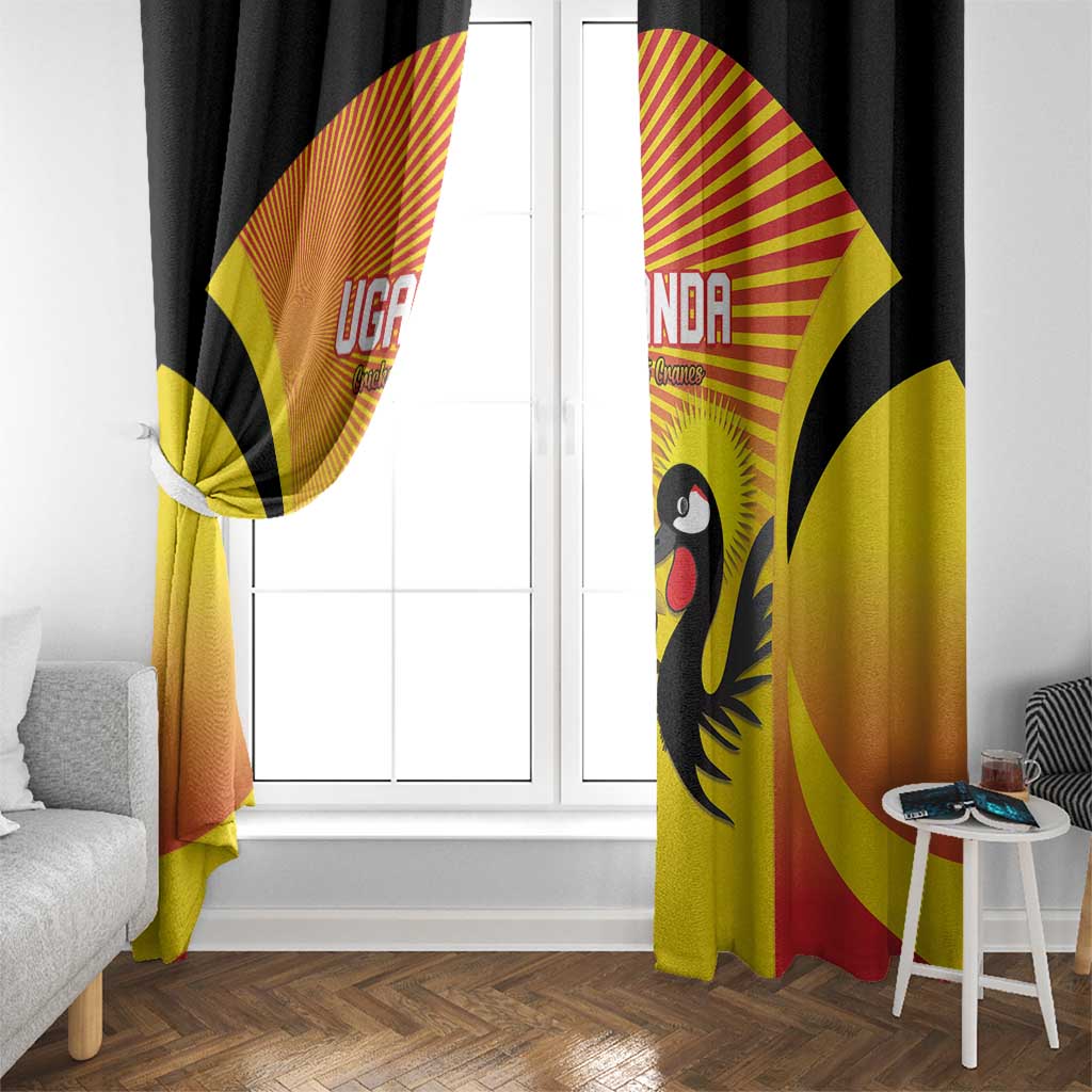 Uganda Cricket Window Curtain Go Cricket Cranes Go - Wonder Print Shop
