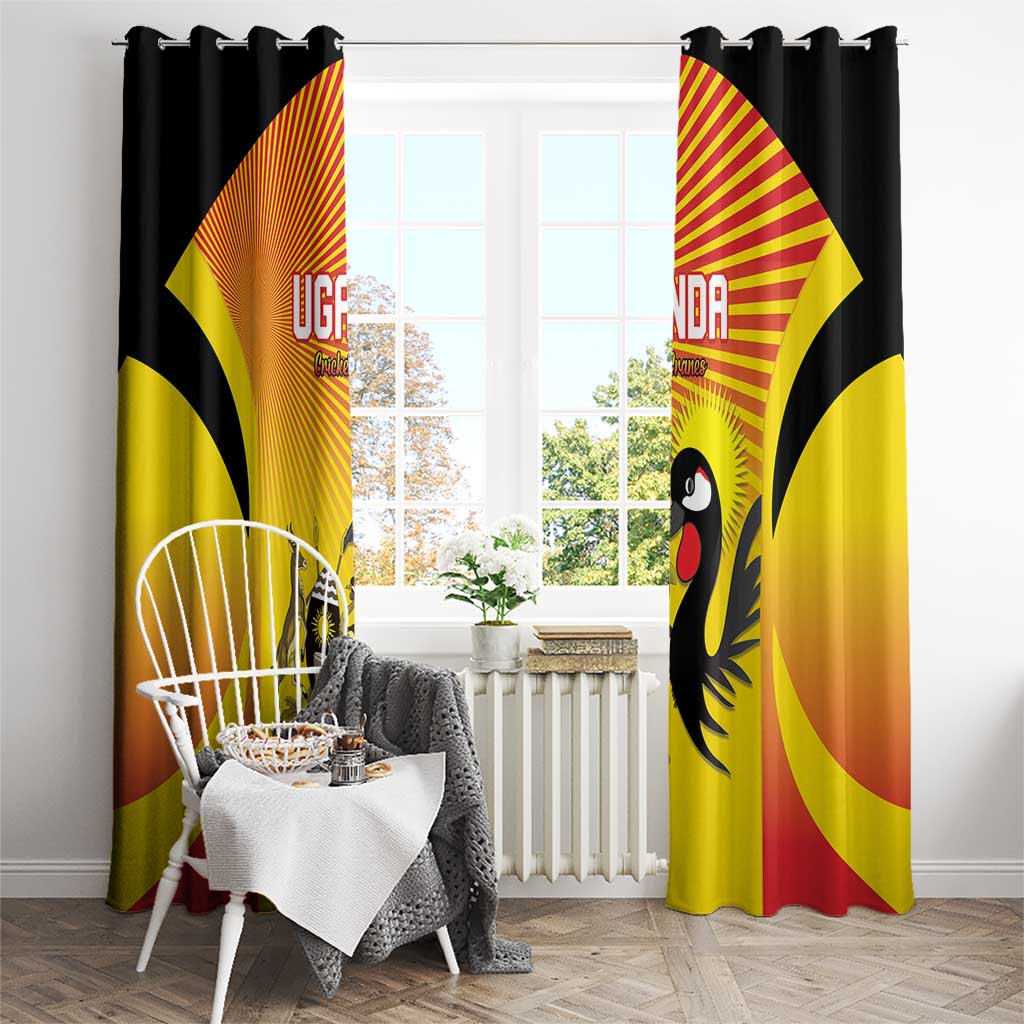 Uganda Cricket Window Curtain Go Cricket Cranes Go - Wonder Print Shop