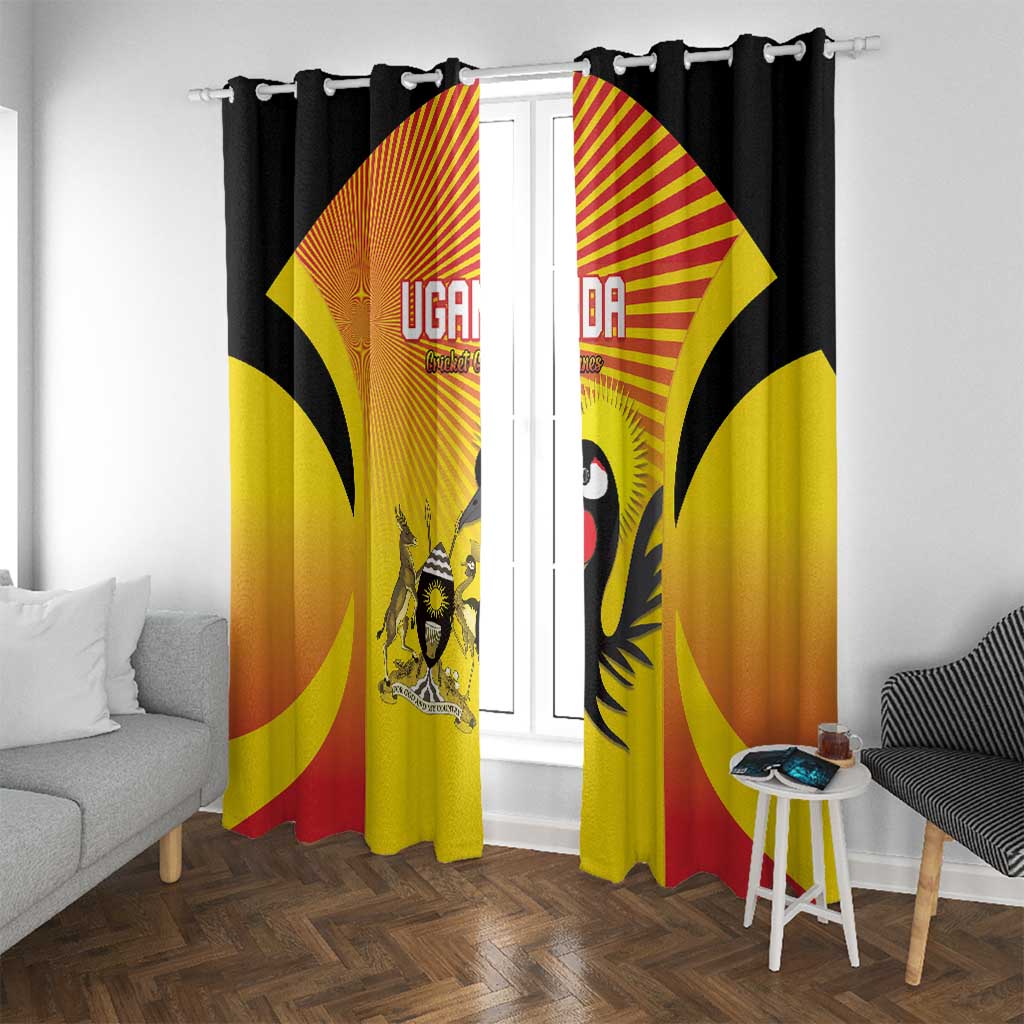 Uganda Cricket Window Curtain Go Cricket Cranes Go - Wonder Print Shop