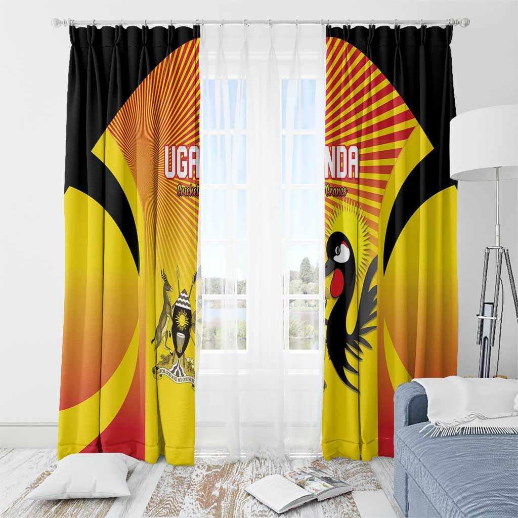 Uganda Cricket Window Curtain Go Cricket Cranes Go - Wonder Print Shop