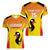 Custom Uganda Cricket Women V-Neck T-Shirt Go Cricket Cranes Go - Wonder Print Shop