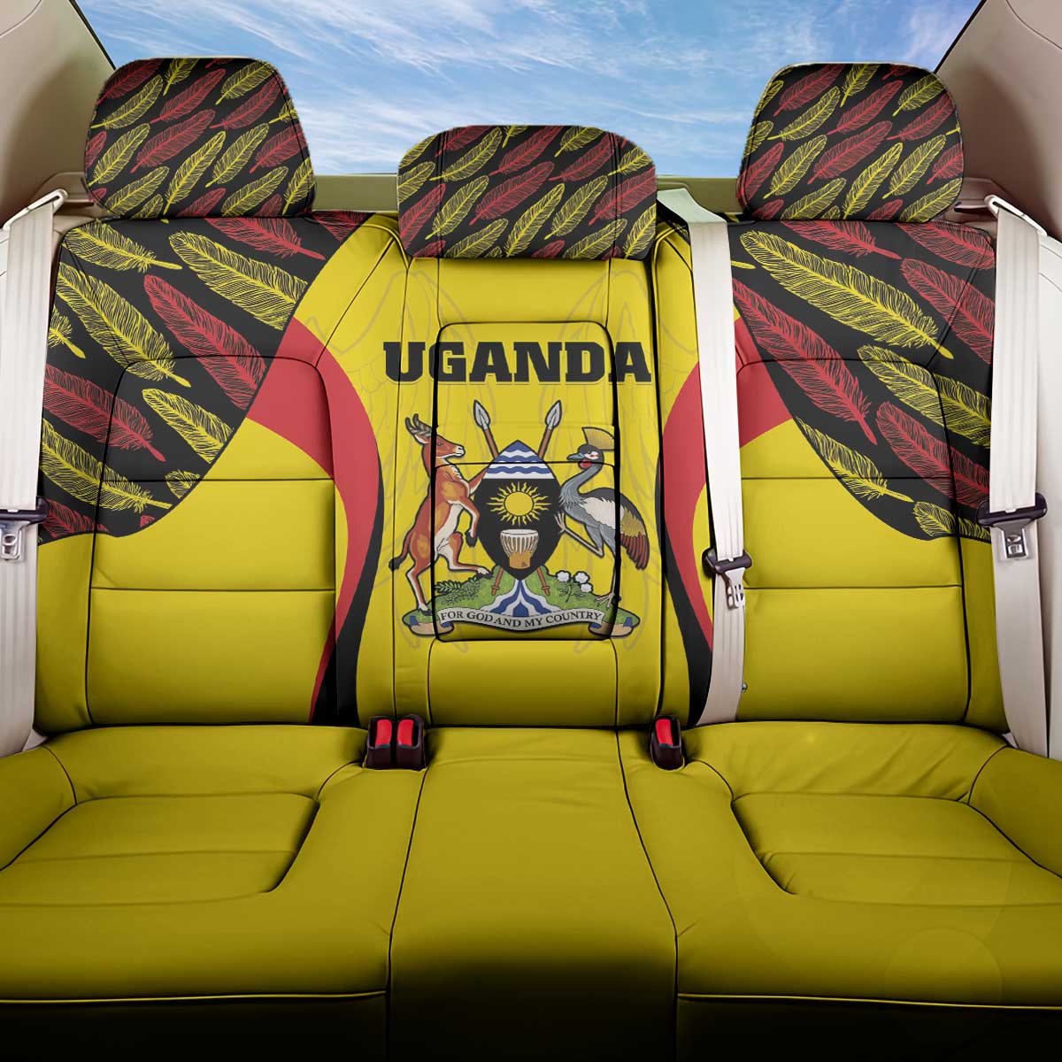 Uganda Cricket Back Car Seat Cover Go Cricket Cranes - Wonder Print Shop