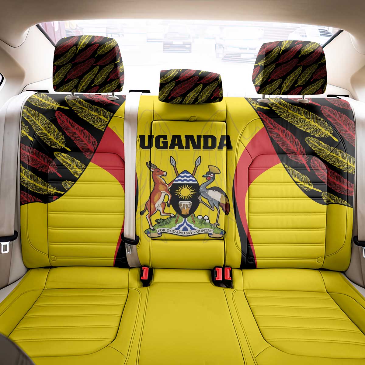 Uganda Cricket Back Car Seat Cover Go Cricket Cranes - Wonder Print Shop