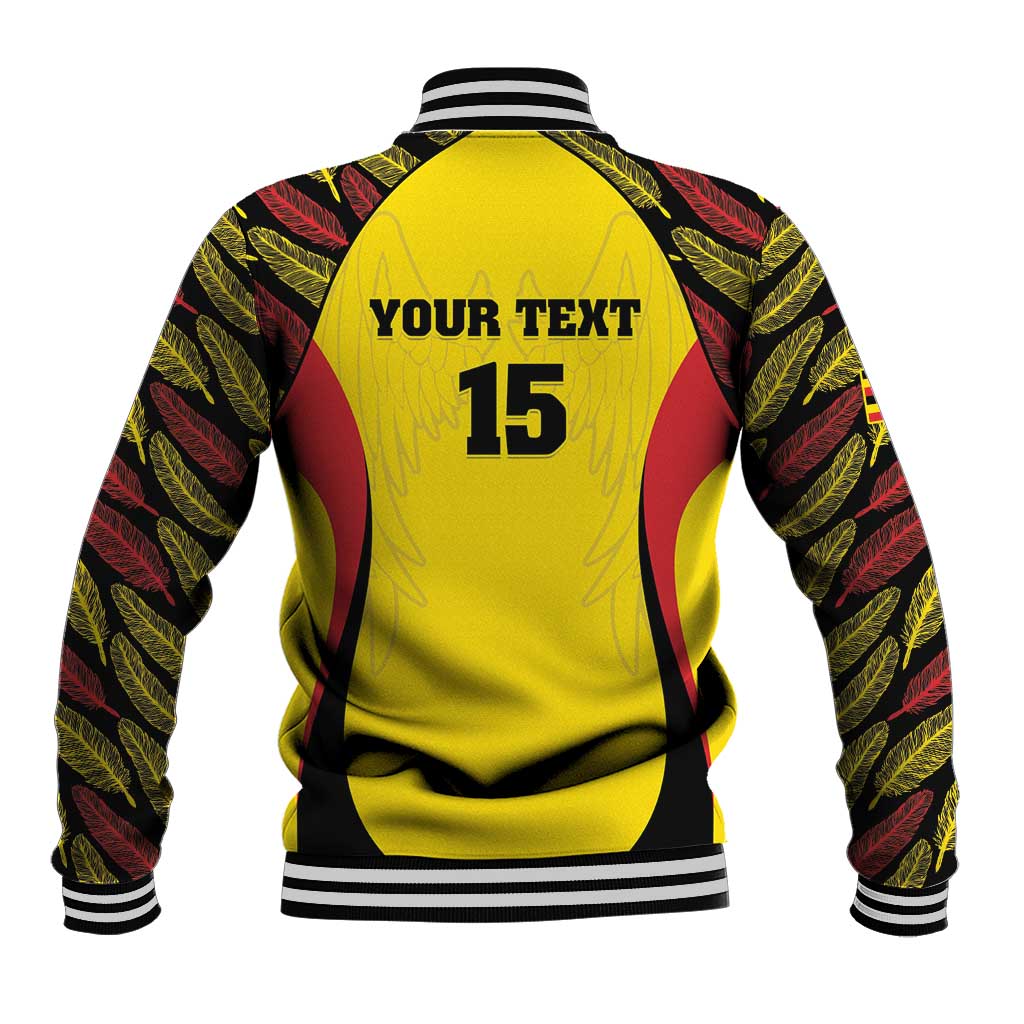 Custom Uganda Cricket Baseball Jacket Go Cricket Cranes - Wonder Print Shop