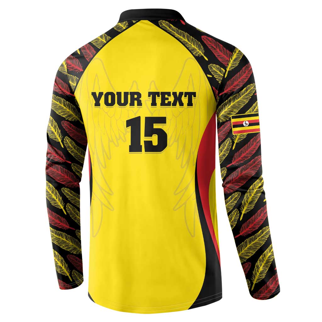 Custom Uganda Cricket Button Sweatshirt Go Cricket Cranes - Wonder Print Shop