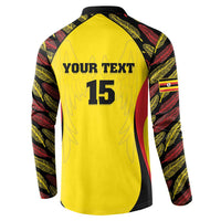 Custom Uganda Cricket Button Sweatshirt Go Cricket Cranes - Wonder Print Shop