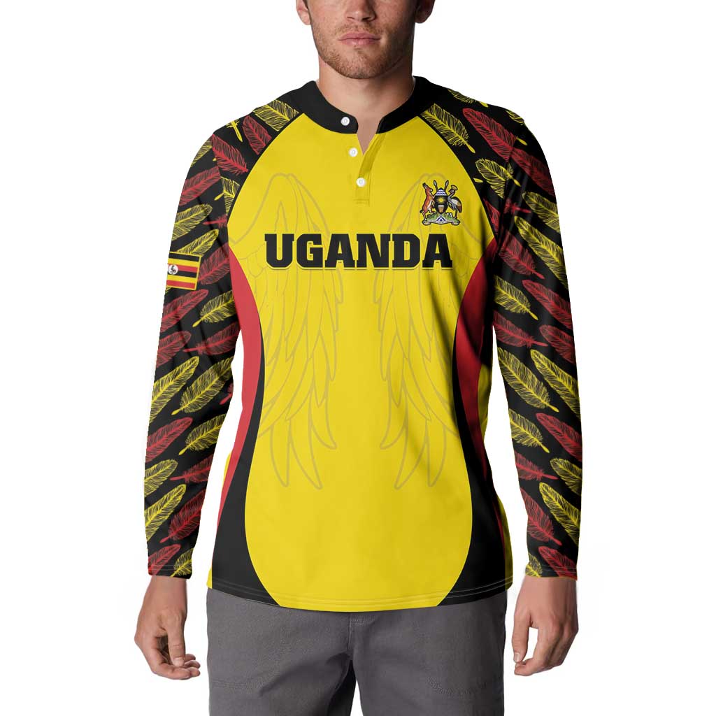 Custom Uganda Cricket Button Sweatshirt Go Cricket Cranes - Wonder Print Shop