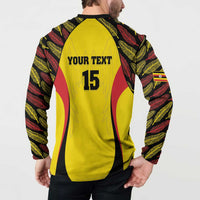 Custom Uganda Cricket Button Sweatshirt Go Cricket Cranes - Wonder Print Shop