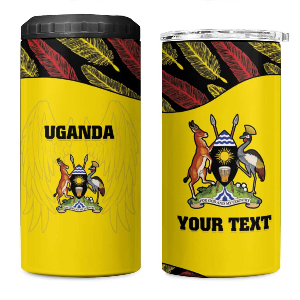 Custom Uganda Cricket 4 in 1 Can Cooler Tumbler Go Cricket Cranes - Wonder Print Shop