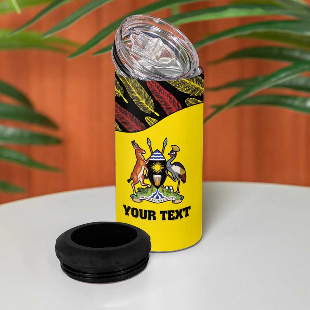 Custom Uganda Cricket 4 in 1 Can Cooler Tumbler Go Cricket Cranes - Wonder Print Shop