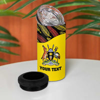 Custom Uganda Cricket 4 in 1 Can Cooler Tumbler Go Cricket Cranes - Wonder Print Shop