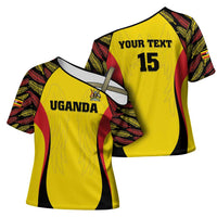 Custom Uganda Cricket Cross Shoulder Shirt Go Cricket Cranes - Wonder Print Shop