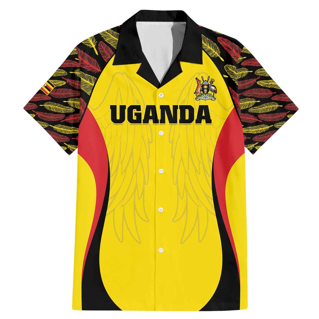 Custom Uganda Cricket Family Matching Mermaid Dress and Hawaiian Shirt Go Cricket Cranes - Wonder Print Shop