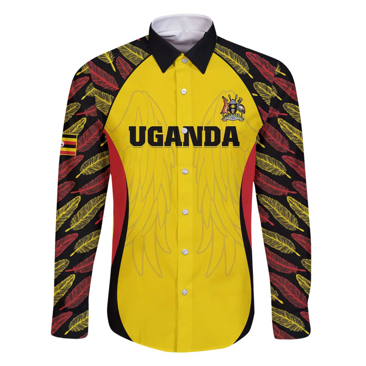 Custom Uganda Cricket Family Matching Off The Shoulder Long Sleeve Dress and Hawaiian Shirt Go Cricket Cranes - Wonder Print Shop