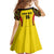 Custom Uganda Cricket Family Matching Off Shoulder Short Dress and Hawaiian Shirt Go Cricket Cranes - Wonder Print Shop