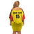Custom Uganda Cricket Family Matching Off Shoulder Short Dress and Hawaiian Shirt Go Cricket Cranes - Wonder Print Shop