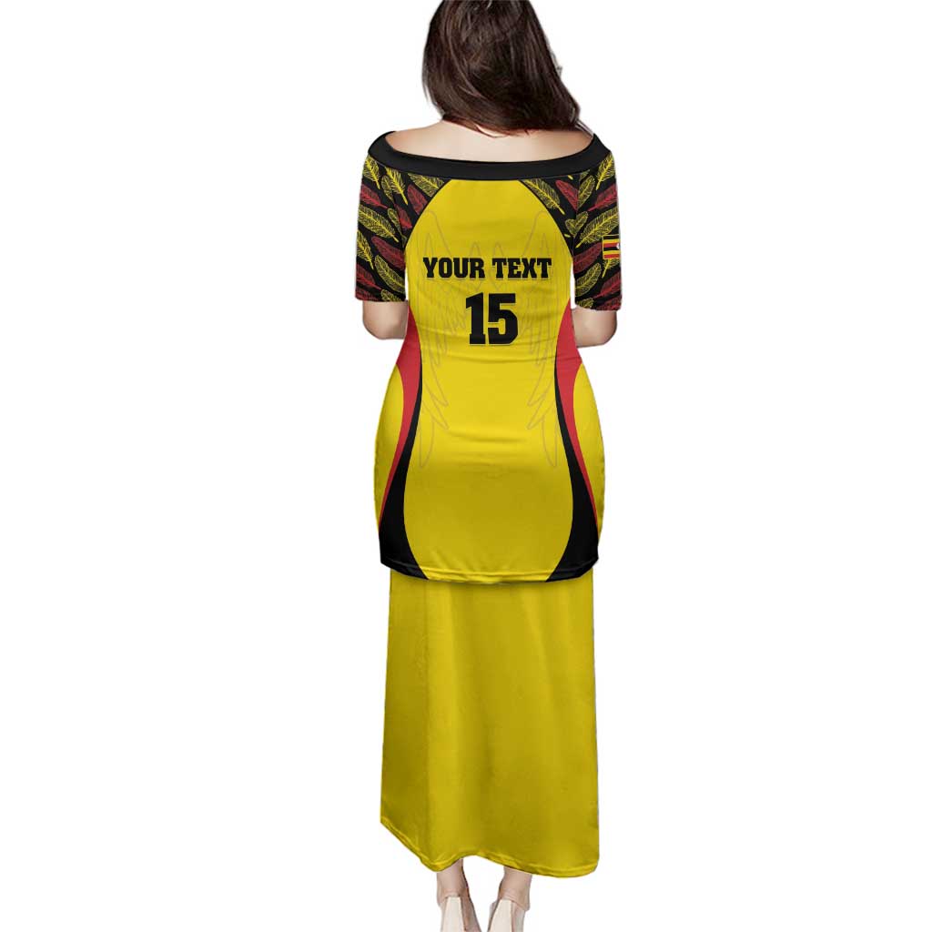 Custom Uganda Cricket Family Matching Puletasi and Hawaiian Shirt Go Cricket Cranes - Wonder Print Shop