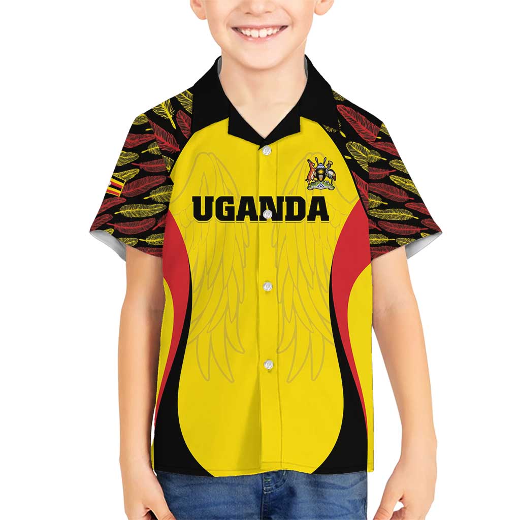Custom Uganda Cricket Family Matching Puletasi and Hawaiian Shirt Go Cricket Cranes - Wonder Print Shop