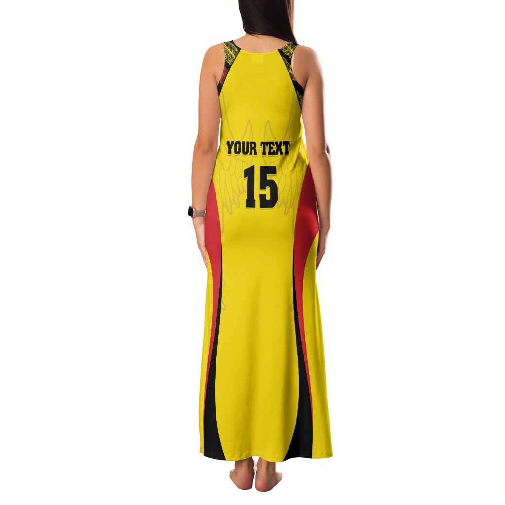 Custom Uganda Cricket Family Matching Tank Maxi Dress and Hawaiian Shirt Go Cricket Cranes - Wonder Print Shop