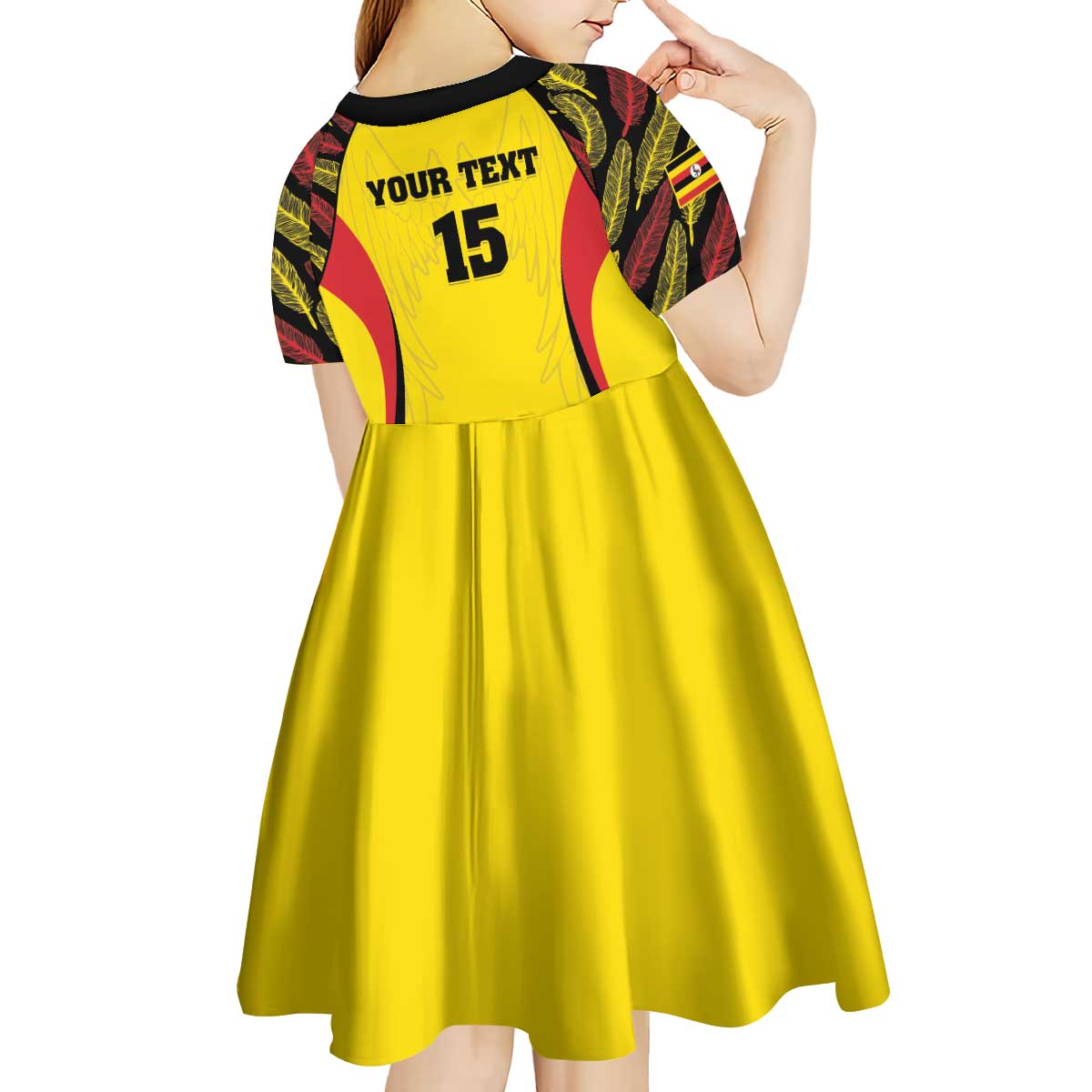 Custom Uganda Cricket Kid Short Sleeve Dress Go Cricket Cranes - Wonder Print Shop