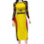 Custom Uganda Cricket Long Sleeve Bodycon Dress Go Cricket Cranes - Wonder Print Shop