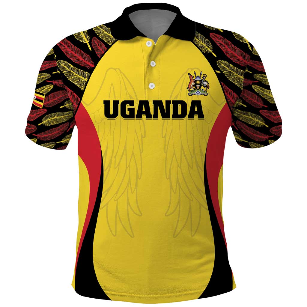 Custom Uganda Cricket Polo Shirt Go Cricket Cranes - Wonder Print Shop