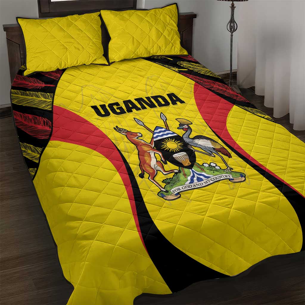 Uganda Cricket Quilt Bed Set Go Cricket Cranes - Wonder Print Shop
