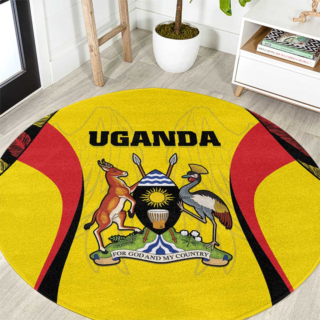 Uganda Cricket Round Carpet Go Cricket Cranes - Wonder Print Shop