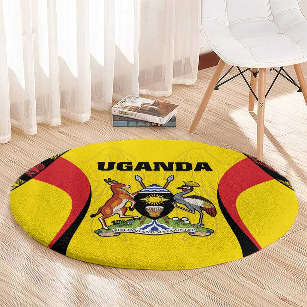 Uganda Cricket Round Carpet Go Cricket Cranes - Wonder Print Shop