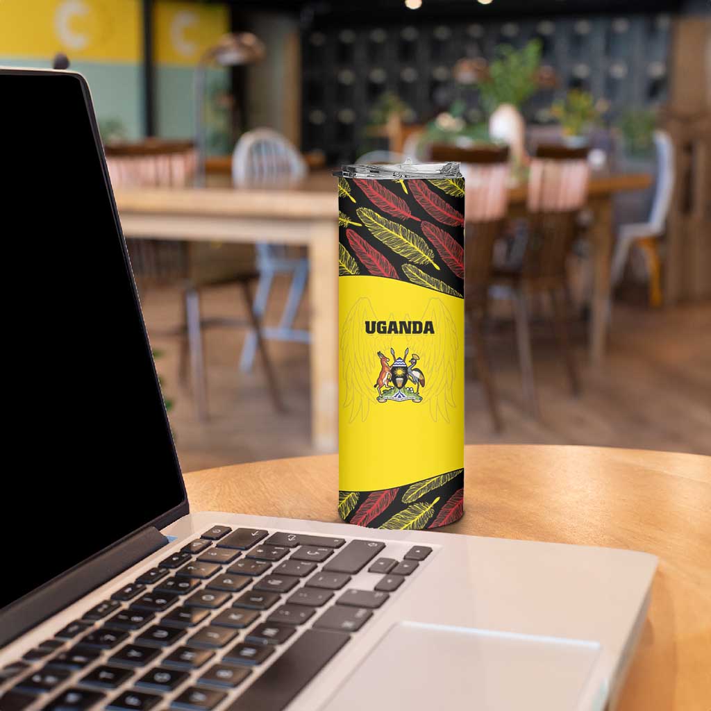 Custom Uganda Cricket Skinny Tumbler Go Cricket Cranes - Wonder Print Shop