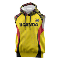 Custom Uganda Cricket Sleeveless Hoodie Go Cricket Cranes - Wonder Print Shop