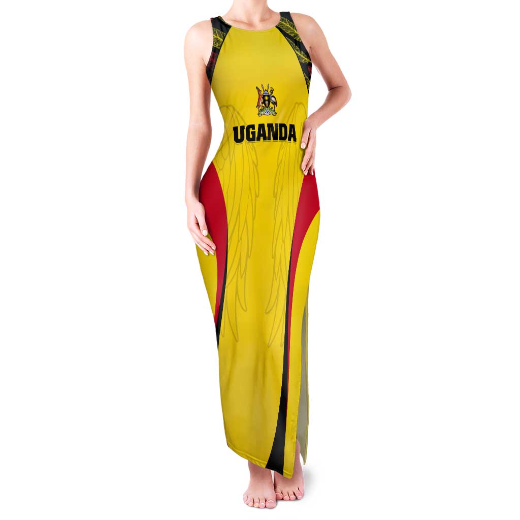 Custom Uganda Cricket Tank Maxi Dress Go Cricket Cranes - Wonder Print Shop