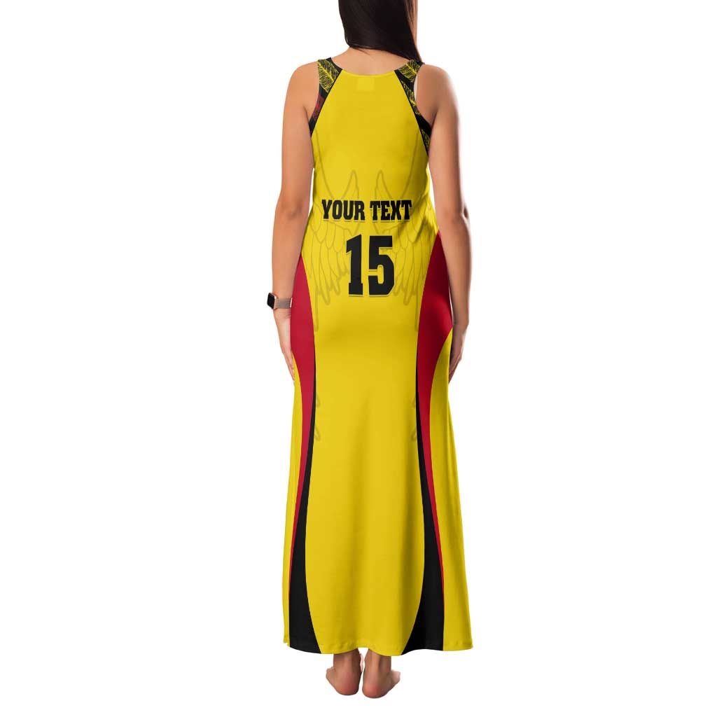 Custom Uganda Cricket Tank Maxi Dress Go Cricket Cranes - Wonder Print Shop