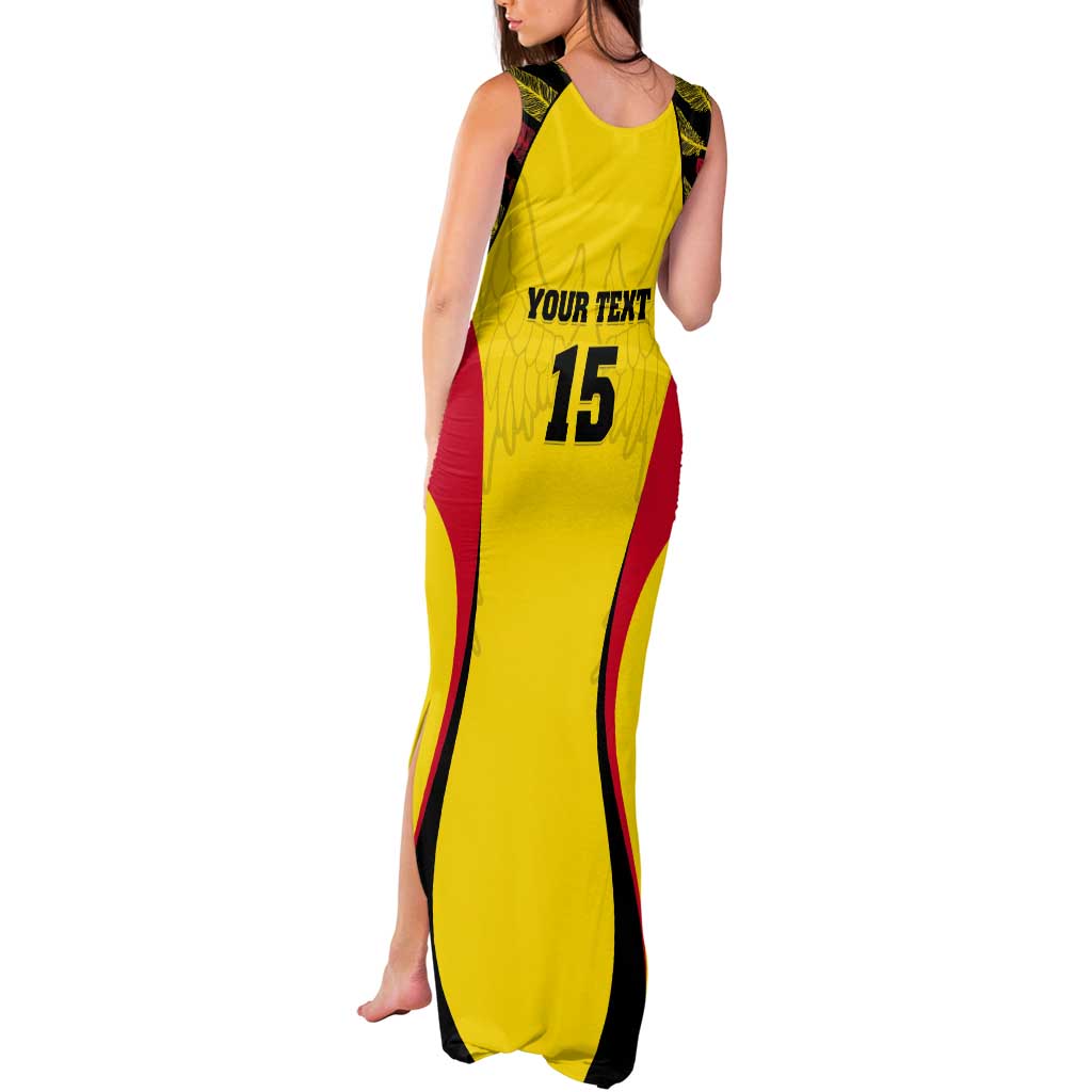 Custom Uganda Cricket Tank Maxi Dress Go Cricket Cranes - Wonder Print Shop