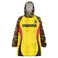 Custom Uganda Cricket Wearable Blanket Hoodie Go Cricket Cranes - Wonder Print Shop