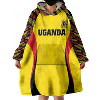 Custom Uganda Cricket Wearable Blanket Hoodie Go Cricket Cranes - Wonder Print Shop