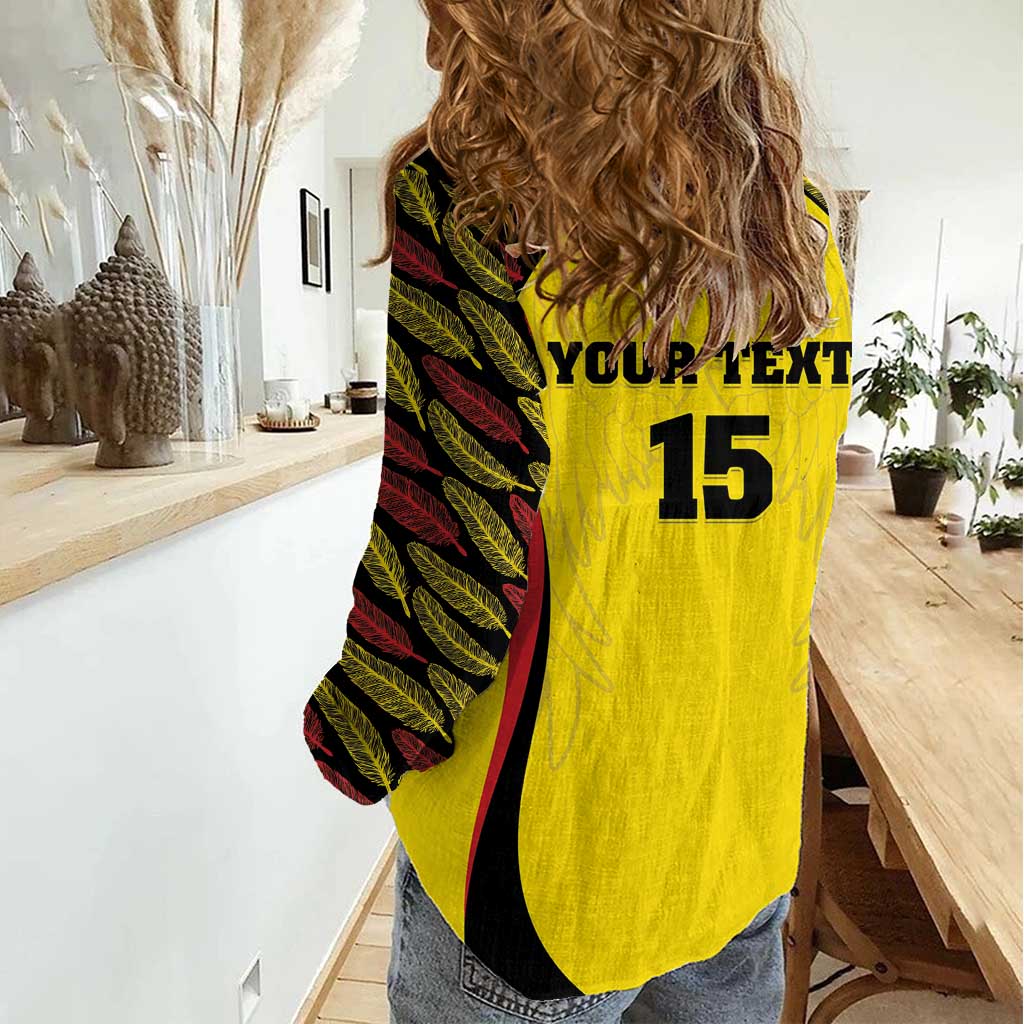 Custom Uganda Cricket Women Casual Shirt Go Cricket Cranes - Wonder Print Shop
