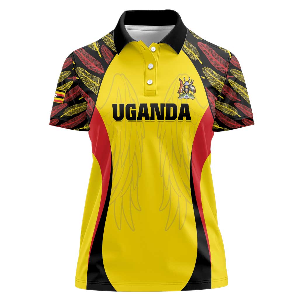 Custom Uganda Cricket Women Polo Shirt Go Cricket Cranes - Wonder Print Shop
