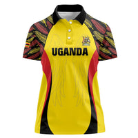 Custom Uganda Cricket Women Polo Shirt Go Cricket Cranes - Wonder Print Shop
