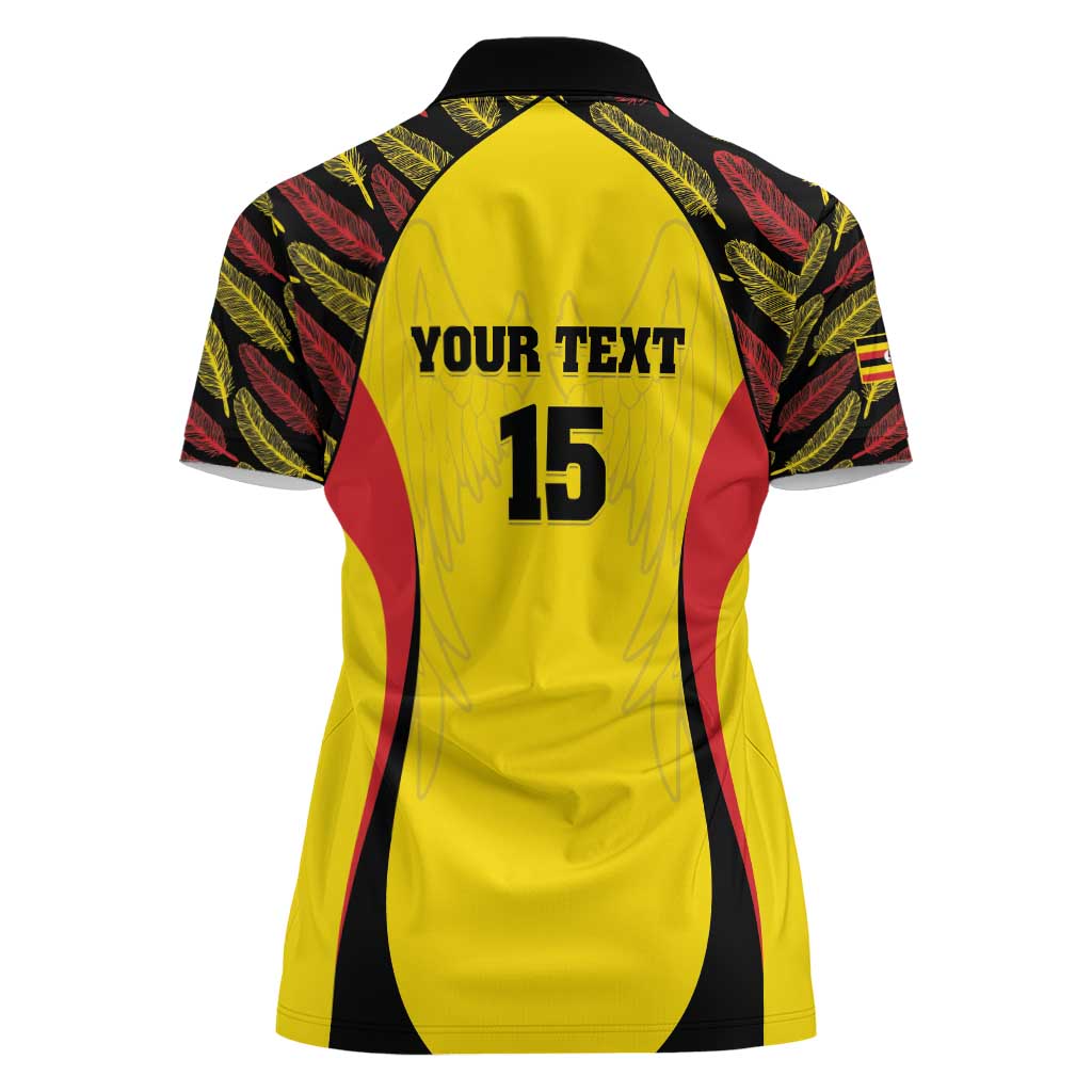 Custom Uganda Cricket Women Polo Shirt Go Cricket Cranes - Wonder Print Shop