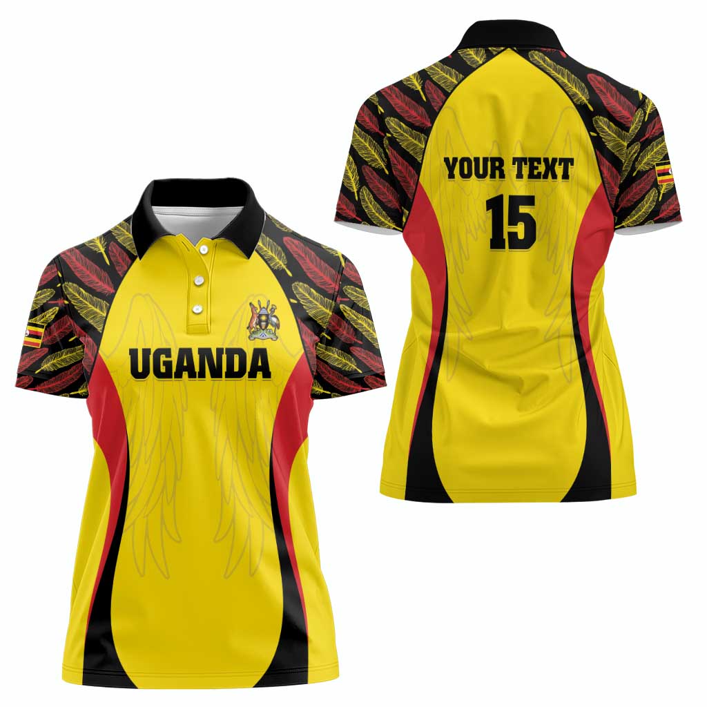 Custom Uganda Cricket Women Polo Shirt Go Cricket Cranes - Wonder Print Shop